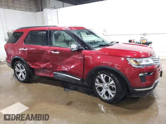 2019 Ford Explorer Platinum with VIN 1FM5K8HT7KGA78276, listed as a Copart auction lot 60153105 with 67,394 mi miles and Salvage title. Bid and sale history available at DreamBid. Image 4.
