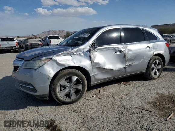2016 Acura MDX with VIN 5FRYD4H29GB040916, listed as a Copart auction lot 43081035 with 85,255 mi miles and Salvage Title. Bid and sale history available at carsss.com. Image 1.