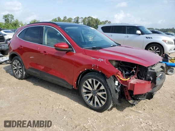 2020 Ford Escape Titanium Hybrid with VIN 1FMCU0DZ1LUA75325, listed as a Copart auction lot 53670815 with 81,220 mi miles and Salvage title. Bid and sale history available at DreamBid. Image 4.