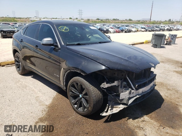 2017 BMW X6 xDrive35i with VIN 5UXKU2C36H0X46915, listed as a Copart auction lot 58133953 with 92,033 mi miles. Bid and sale history available at carsss.com. Image 4.