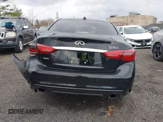 2018 Infiniti Q50 Red Sport 400 with VIN JN1FV7AR4JM481806, listed as a IAAI auction lot 40968949 with 80,924 mi miles and . Bid and sale history available at DreamBid. Image 16.