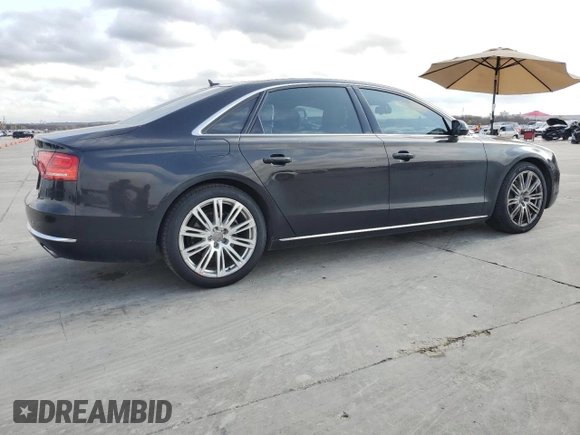 2014 Audi A8 3.0L TDI with VIN WAURMAFD1EN003301, listed as a Copart auction lot 85085354 with 155,429 mi miles and Salvage title. Bid and sale history available at DreamBid. Image 3.
