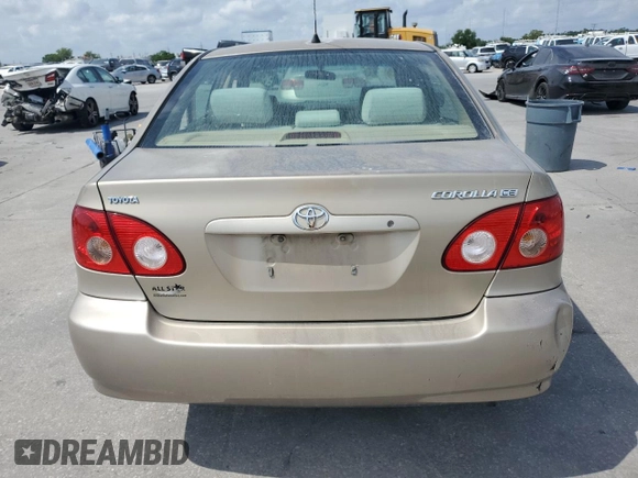 2006 Toyota Corolla CE with VIN 1NXBR32E06Z746664, listed as a Copart auction lot 53706325 with Not Provided miles and Salvage Title. Bid and sale history available at DreamBid. Image 6.