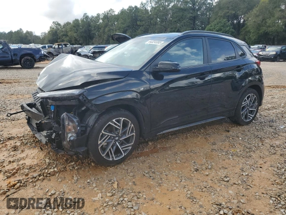2023 Hyundai Kona N Line with VIN KM8K33A31PU044047, listed as a Copart auction lot 44324995 with 17,953 mi miles and Non Repairable. Bid and sale history available at carsss.com. Image 1.