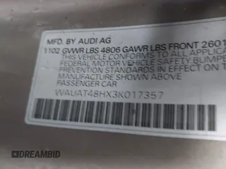 2003 Audi A4 3.0L with VIN WAUAT48HX3K017357, listed as a IAAI auction lot 42236859 with Not provided miles and . Bid and sale history available at DreamBid. Image 9.