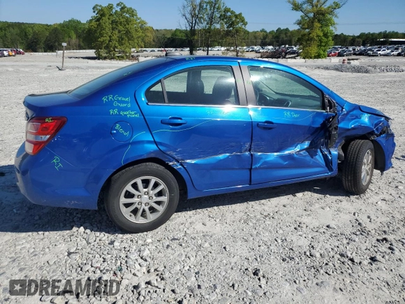 2020 Chevrolet Sonic LT with VIN 1G1JD5SB0L4143119, listed as a Copart auction lot 53456455 with 46,462 mi miles and Salvage title. Bid and sale history available at DreamBid. Image 3.