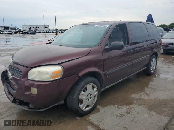 2008 Chevrolet Uplander LS with VIN 1GNDV23WX8D131396, listed as a Copart auction lot 56591764 with 209,031 mi miles and Salvage Title. Bid and sale history available at carsss.com. Image 1.