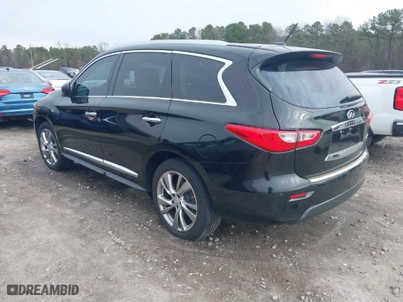 2014 Infiniti QX60 with VIN 5N1AL0MM3EC516833, listed as a IAAI auction lot 41227557 with 184,341 mi miles. Bid and sale history available at carsss.com. Image 3.