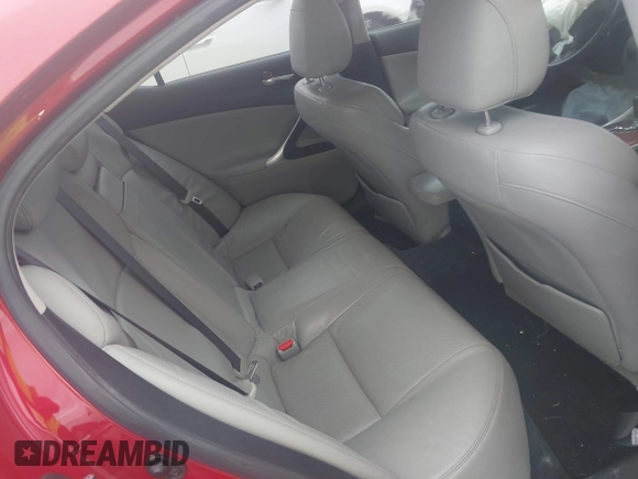 2006 Lexus IS 350 with VIN JTHBE262265010490, listed as a IAAI auction lot 41910749 with 179,472 mi miles and . Bid and sale history available at DreamBid. Image 8.