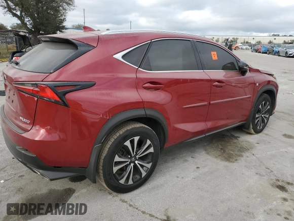 2020 Lexus NX with VIN JTJSARDZ8L5011464, listed as a Copart auction lot 44182665 with 45,620 mi miles and Salvage Title. Bid and sale history available at carsss.com. Image 3.