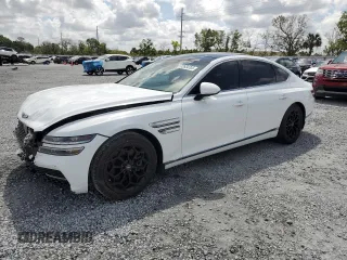 2023 Genesis G80 2.5T with VIN KMTGB4SC9PU141614, listed as a Copart auction lot 52634765 with 85,452 mi miles and Clean Title. Bid and sale history available at carsss.com. Image 1.