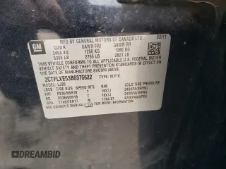 2011 GMC Terrain SLT-2 z VIN 2CTFLXE53B6375622, wystawiony jako Copart lot #54786015 z przebiegiem 248 324 mil mil oraz Szkoda całkowita • Salvage title. Historia ofert i sprzedaży dostępna na DreamBid. Obrazek 13.