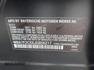 2018 BMW 7 Series ALPINA B7 xDrive with VIN WBA7F2C5XJG856217, listed as a IAAI auction lot 41473030 with 49,298 mi miles. Bid and sale history available at carsss.com. Image 9.