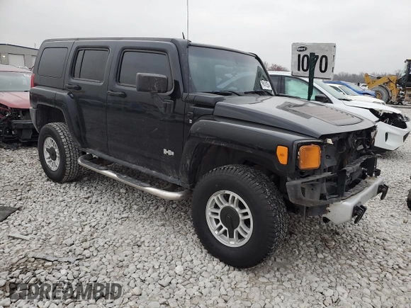 2008 Hummer H3 SUV with VIN 5GTEN13E188114275, listed as a Copart auction lot 81418254 with 196,190 mi miles and Salvage Title. Bid and sale history available at DreamBid. Image 4.