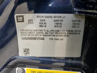 2011 Buick LaCrosse CX with VIN 1G4GA5ED0BF275402, listed as a Copart auction lot 59690695 with 175,527 mi miles and Salvage title. Bid and sale history available at DreamBid. Image 12.