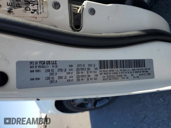 2018 Dodge Journey Crossroad with VIN 3C4PDCGG1JT370238, listed as a Copart auction lot 64081285 with 113,974 mi miles and Salvage title. Bid and sale history available at DreamBid. Image 13.