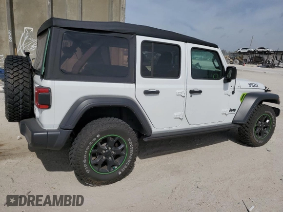 2023 Jeep Wrangler Willys with VIN 1C4HJXDN5PW510494, listed as a Copart auction lot 49237984 with 19,371 mi miles and Non Repairable. Bid and sale history available at DreamBid. Image 3.
