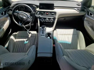 2023 Genesis G70 2.0T with VIN KMTG34TA7PU133747, listed as a Copart auction lot 56338345 with 27,190 mi miles and Salvage title. Bid and sale history available at DreamBid. Image 8.