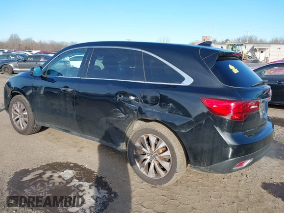2015 Acura MDX Tech Pkg with VIN 5FRYD4H42FB031992, listed as a IAAI auction lot 41564215 with 125,042 mi miles. Bid and sale history available at carsss.com. Image 6.