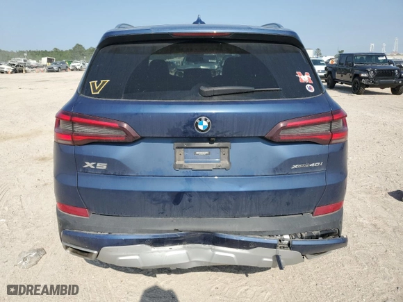 2023 BMW X5 xDrive40i with VIN 5UXCR6C02P9P93551, listed as a Copart auction lot 53448275 with 40,526 mi miles and Salvage Title. Bid and sale history available at carsss.com. Image 6.
