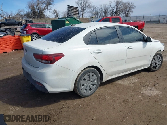 2020 Kia Rio S with VIN 3KPA24AD6LE261393, listed as a IAAI auction lot 41841919 with 73,649 mi miles. Bid and sale history available at carsss.com. Image 4.