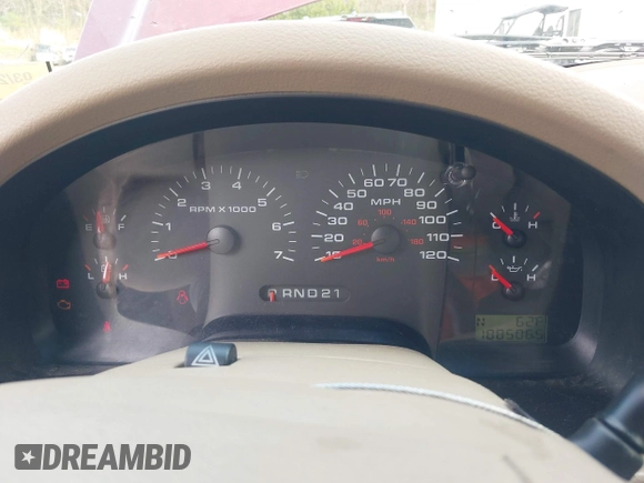 2005 Ford F-150 XL with VIN 1FTRF14W55NA02640, listed as a IAAI auction lot 42188475 with 188,506 mi miles and . Bid and sale history available at DreamBid. Image 7.
