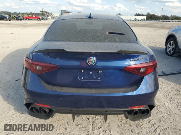 2017 Alfa Romeo Giulia with VIN ZARFAEAV8H7520339, listed as a Copart auction lot 44591745 with 70,994 mi miles and Salvage title. Bid and sale history available at DreamBid. Image 6.