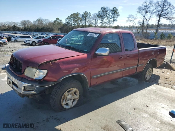 2002 Toyota Tundra SR5 with VIN 5TBRN34102S264745, listed as a Copart auction lot 43509595 with 182,446 mi miles and Salvage Title. Bid and sale history available at carsss.com. Image 1.