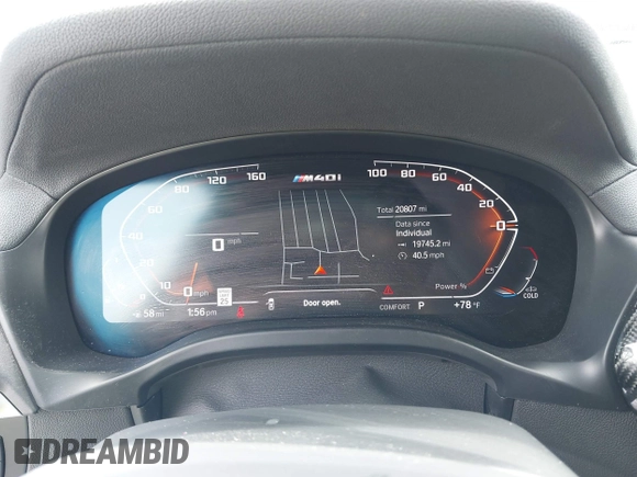 2023 BMW X4 M40i with VIN 5UX43DT03P9P97845, listed as a IAAI auction lot 42098144 with 20,807 mi miles and . Bid and sale history available at DreamBid. Image 7.