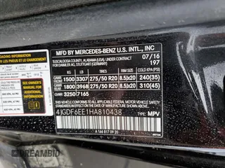 2017 Mercedes-Benz GLS 450 with VIN 4JGDF6EE1HA810438, listed as a Copart auction lot 68305714 with Not Provided miles and Salvage Title. Bid and sale history available at DreamBid. Image 13.