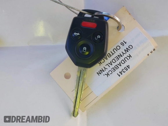 2016 Subaru Outback 2.5i with VIN 4S4BSBAC8G3323966, listed as a IAAI auction lot 41684006 with 112,747 mi miles and . Bid and sale history available at DreamBid. Image 11.
