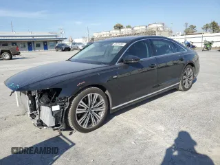 2023 Audi A8 with VIN WAULDAF8XPN011716, listed as a Copart auction lot 48926395 with 14,436 mi miles and Salvage Title. Bid and sale history available at carsss.com. Image 1.