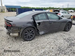 2019 Dodge Charger SXT with VIN 2C3CDXBGXKH734703, listed as a Copart auction lot 54206805 with 61,810 mi miles and Salvage Title. Bid and sale history available at DreamBid. Image 3.