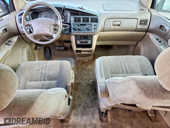 2000 Toyota Sienna LE with VIN 4T3ZF13C2YU218417, listed as a Copart auction lot 63328035 with 263,439 mi miles and Salvage title. Bid and sale history available at DreamBid. Image 8.
