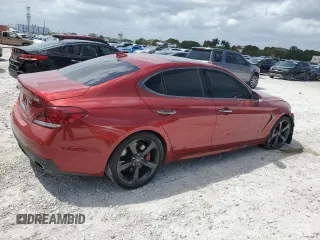 2020 Genesis G70 3.3T с VIN KMTG34LE2LU053267, выставлен на аукционе Copart как лот 51118135 с пробегом 34 555 миль миль и Списание • Salvage title. История ставок и продаж доступна на DreamBid. Изображение 3.