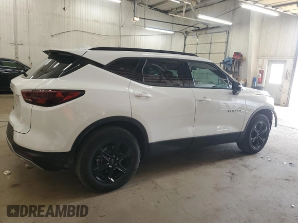 2023 Chevrolet Blazer LT with VIN 3GNKBJR41PS134864, listed as a Copart auction lot 53294545 with 43,376 mi miles and Salvage title. Bid and sale history available at DreamBid. Image 3.