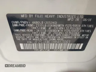 2017 Subaru Forester Touring z VIN JF2SJAWC1HH463163, wystawiony jako IAAI lot #42480107 z przebiegiem 70 337 mil mil oraz . Historia ofert i sprzedaży dostępna na DreamBid. Obrazek 9.