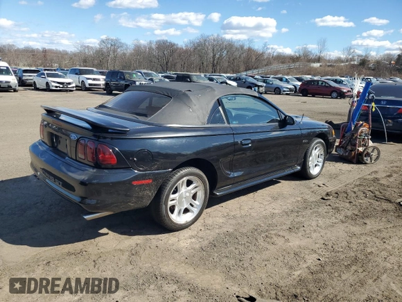 1998 Ford Mustang GT with VIN 1FAFP45X1WF216440, listed as a Copart auction lot 50876335 with 130,008 mi miles and Salvage Title. Bid and sale history available at carsss.com. Image 3.