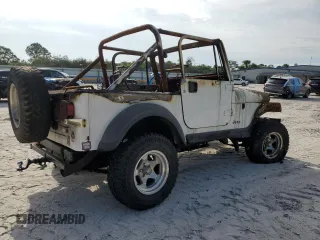 1985 Jeep CJ with VIN 1JCCM87E5FT029727, listed as a Copart auction lot 71958704 with Not Provided miles and Non Repairable. Bid and sale history available at carsss.com. Image 3.