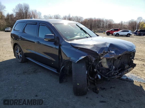 2014 Dodge Durango R/T with VIN 1C4SDJCTXEC306881, listed as a Copart auction lot 53499755 with 108,843 mi miles and Salvage title. Bid and sale history available at DreamBid. Image 4.