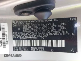 2005 Toyota Sienna CE z VIN 5TDZA23C05S358385, wystawiony jako IAAI lot #42469093 z przebiegiem 139 602 mil mil oraz . Historia ofert i sprzedaży dostępna na DreamBid. Obrazek 9.