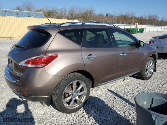 2012 Nissan Murano SV with VIN JN8AZ1MWXCW206110, listed as a Copart auction lot 53451245 with 158,026 mi miles and Salvage Title. Bid and sale history available at carsss.com. Image 3.