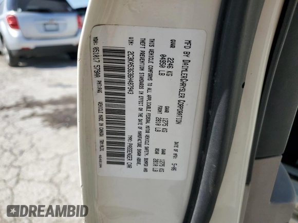 2006 Chrysler 300 Touring with VIN 2C3KA53G36H487943, listed as a Copart auction lot 52537405 with 218,918 mi miles and Salvage Title. Bid and sale history available at DreamBid. Image 14.
