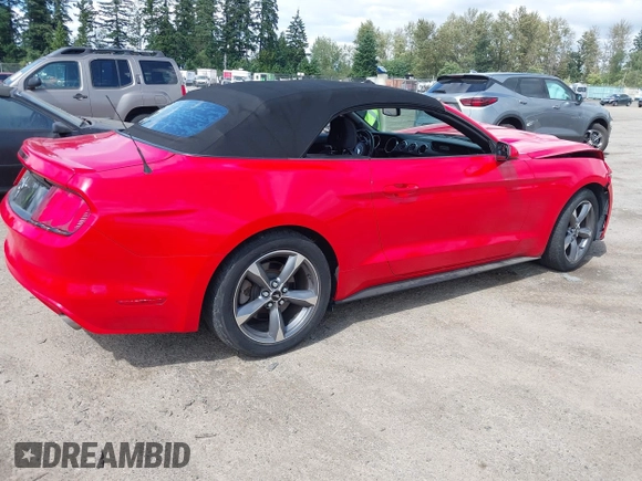 2015 Ford Mustang V6 with VIN 1FATP8EM7F5419323, listed as a IAAI auction lot 42553156 with 93,388 mi miles and . Bid and sale history available at DreamBid. Image 4.
