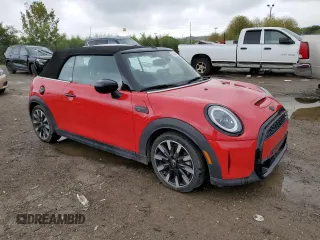 2023 MINI Convertible Cooper S with VIN WMW43DL07P3P47046, listed as a Copart auction lot 71647614 with 10,498 mi miles and Salvage Title. Bid and sale history available at carsss.com. Image 4.