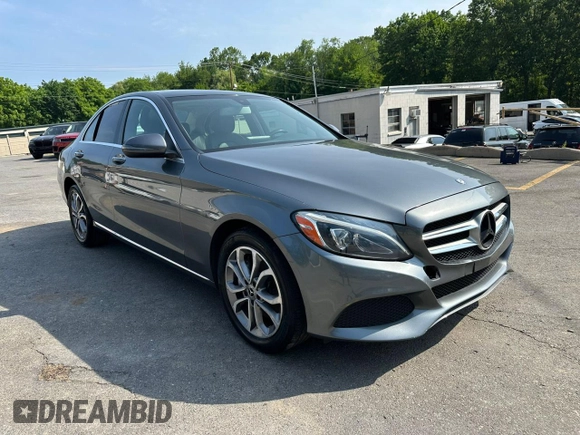 2017 Mercedes-Benz C 300 with VIN 55SWF4KB2HU217236, listed as a Copart auction lot 61000605 with 140,873 mi miles and Clean title. Bid and sale history available at DreamBid. Image 4.