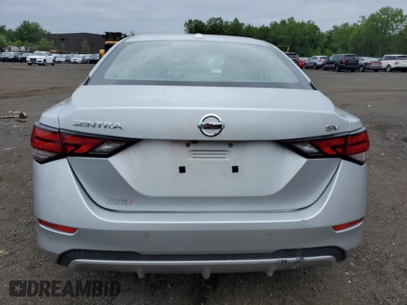 2021 Nissan Sentra SV with VIN 3N1AB8CV6MY288481, listed as a Copart auction lot 59958195 with 33,644 mi miles and Salvage title. Bid and sale history available at DreamBid. Image 6.