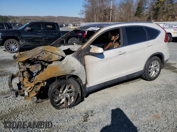 2015 Honda CR-V EX-L with VIN 5J6RM3H79FL007061, listed as a Copart auction lot 46075855 with Not Provided miles and Salvage Title. Bid and sale history available at carsss.com. Image 1.