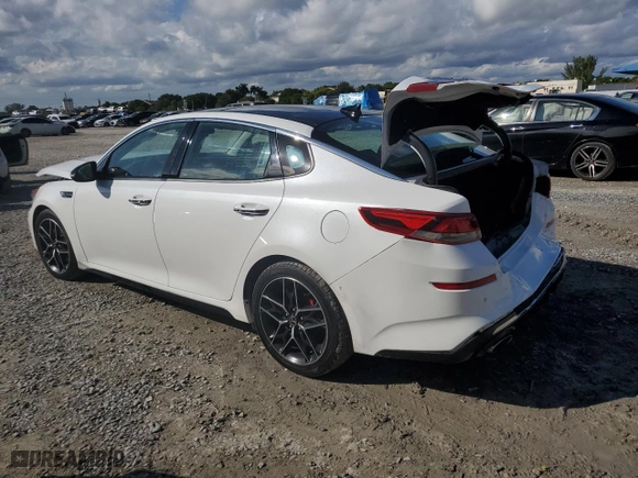 2019 Kia Optima SX with VIN 5XXGW4L29KG334451, listed as a Copart auction lot 80325584 with 169,405 mi miles and Non Repairable. Bid and sale history available at carsss.com. Image 2.