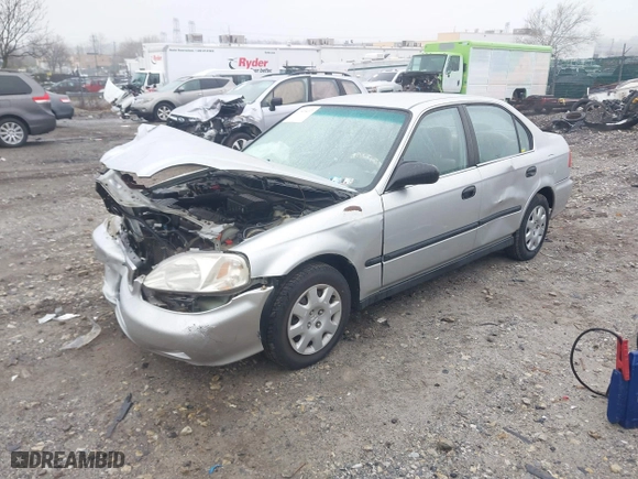 1999 Honda Civic LX with VIN 2HGEJ6675XH504044, listed as a IAAI auction lot 41949437 with 208,534 mi miles. Bid and sale history available at carsss.com. Image 16.